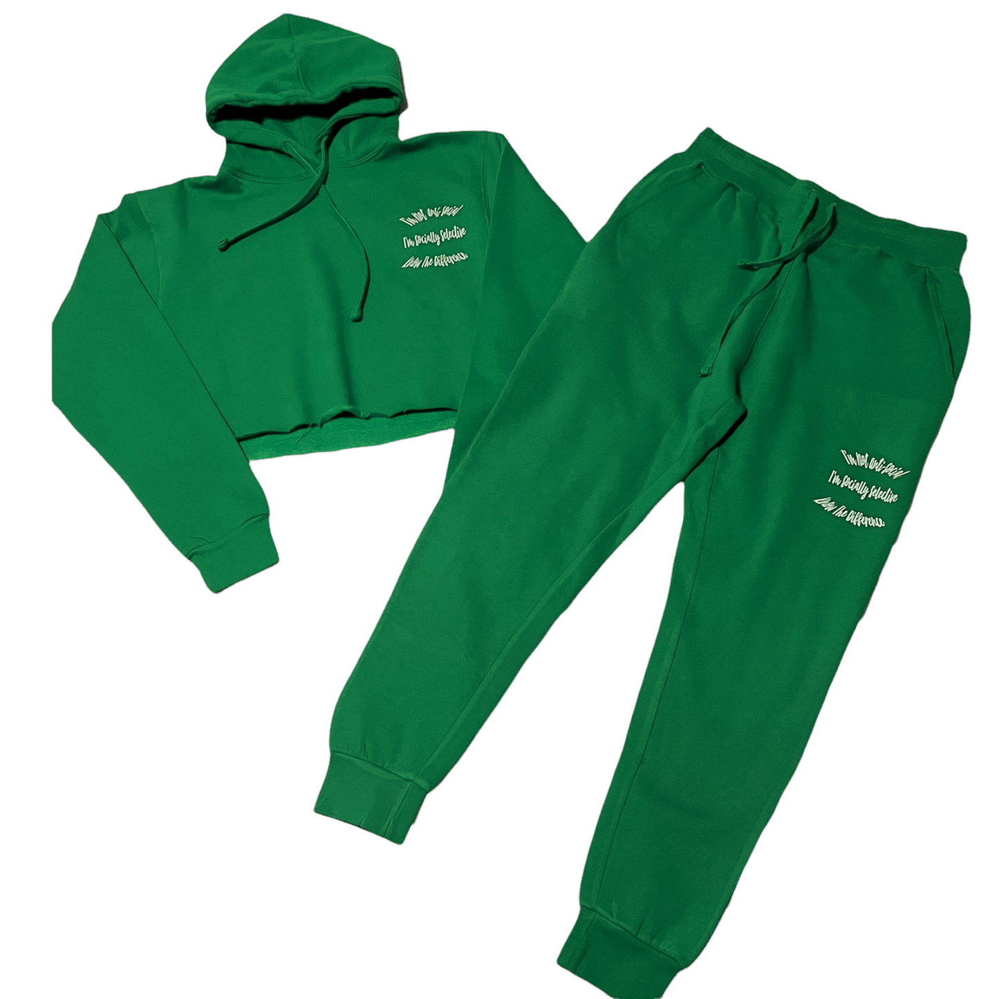 Anti-Social Crop Top Sweatsuit