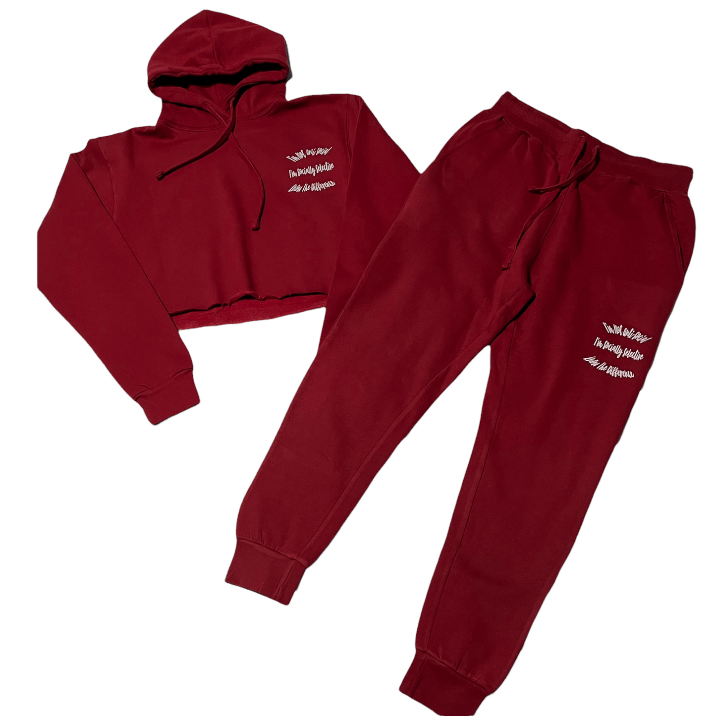 Anti-Social Crop Top Sweatsuit